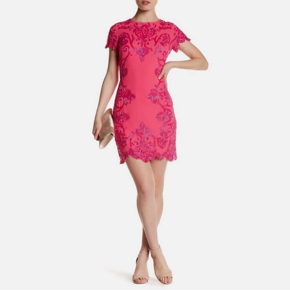 Lotus Threads Hand Beaded Embellished Cocktail Dress